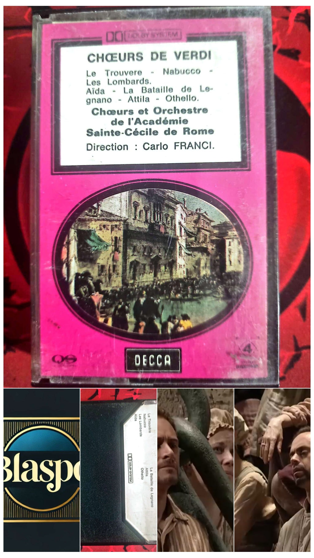 Cassette Audio Chœurs de Verdi – Nabucco, Aida, Othello – Decca – Direction Carlo Franci cassette audio