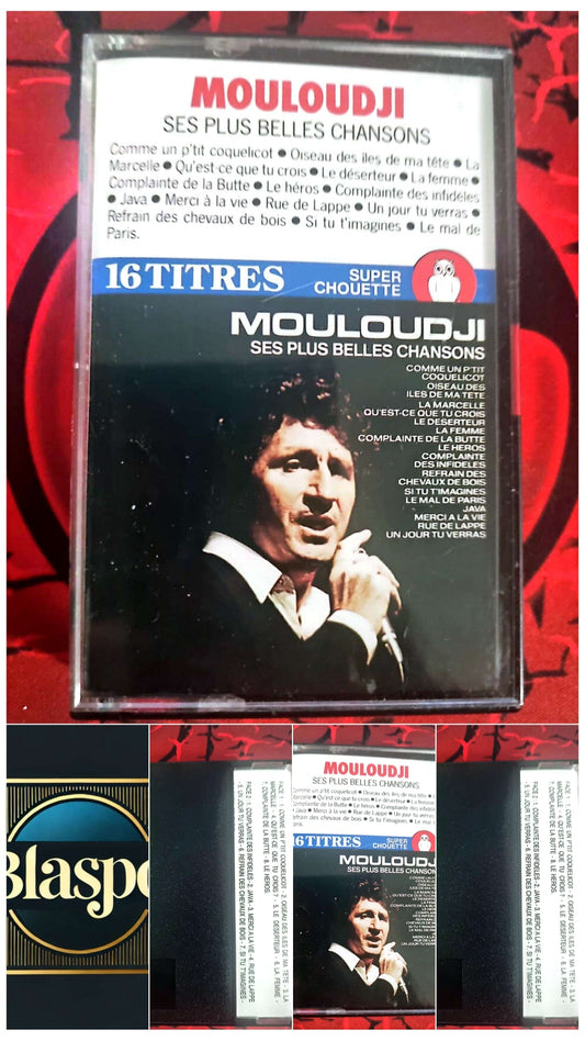 Cassette Audio Mouloudji – Ses Plus Belles Chansons – Chanson Française – 16 titres cassette audio