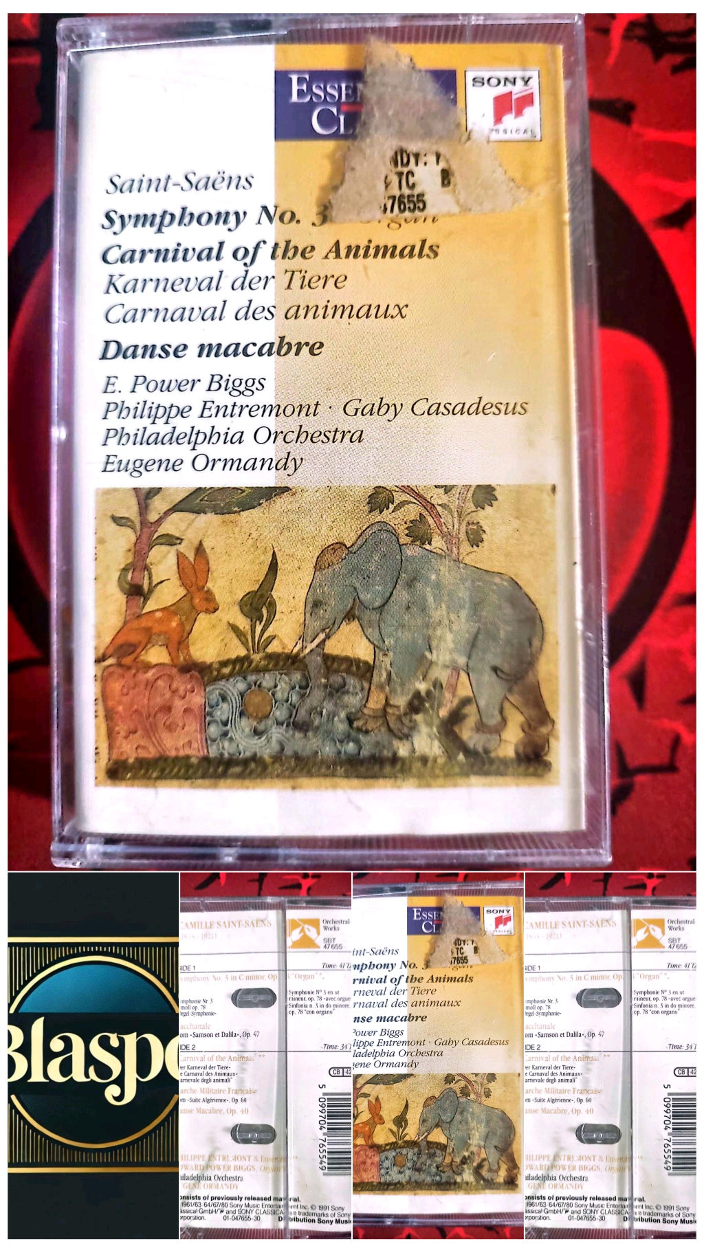 Cassette Audio Classique Saint-Saëns – Symphonie n°3 Carnaval des Animaux – Sony Classical cassette audio