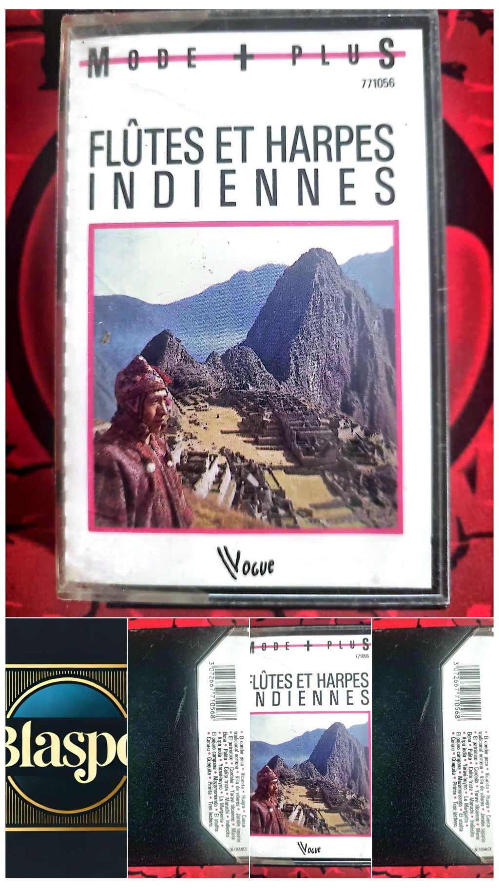 Cassette Audio Flûtes et Harpes Indiennes – Musiques Traditionnelles – Vogue Mode Plus cassette audio