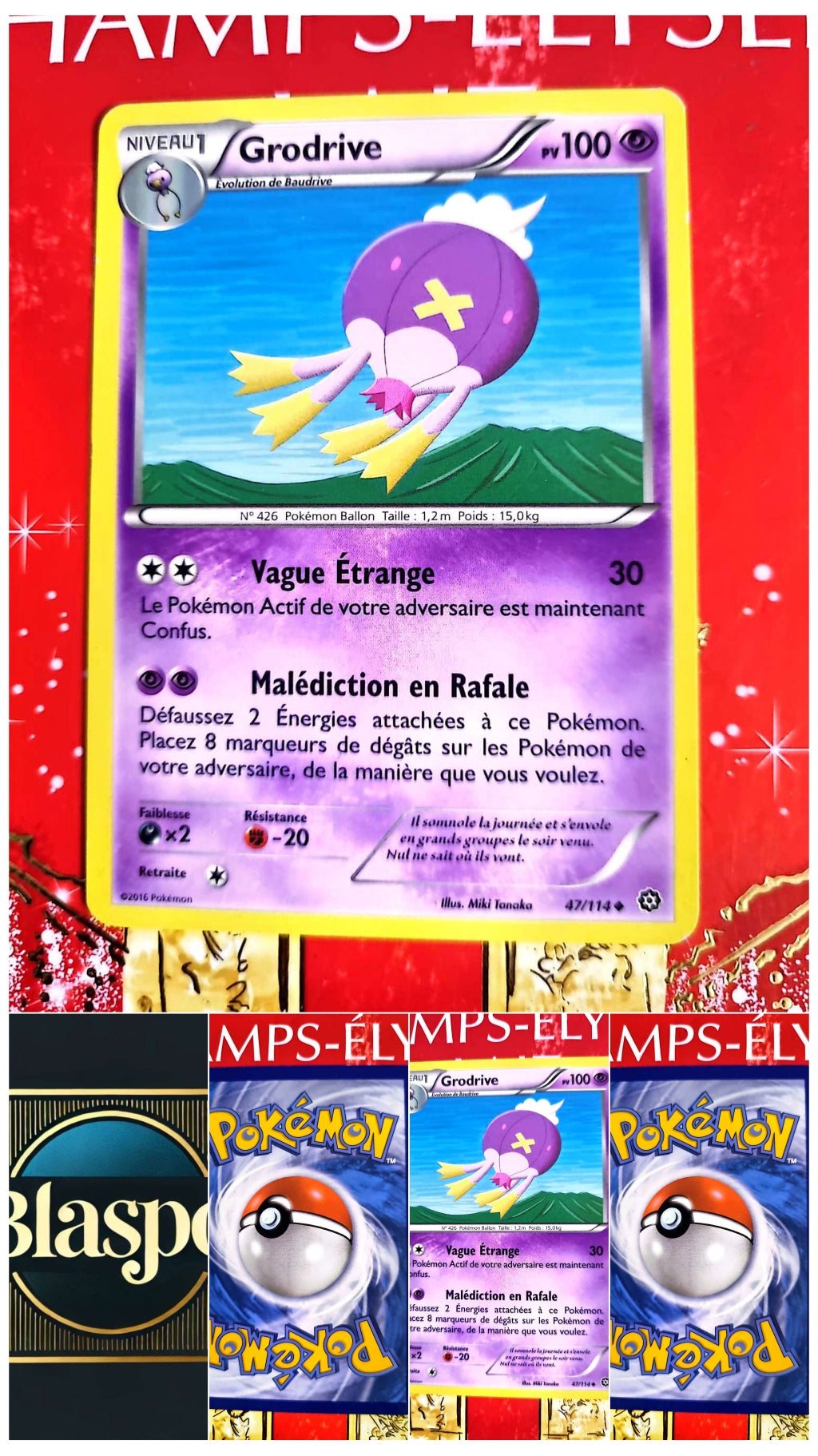 Carte Pokémon Grodrive PV100 | Carte originale | Jeu de cartes à collectionner carte pokemon