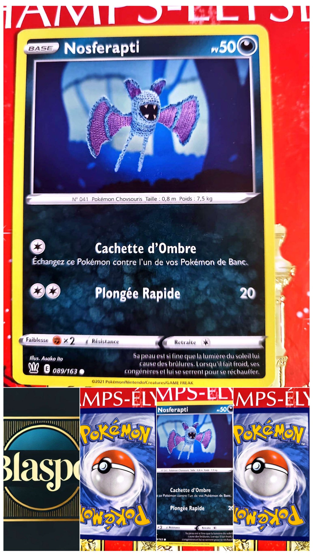 Carte Pokémon Nosferapti PV50 | Carte originale | Pokémon TCG carte pokemon