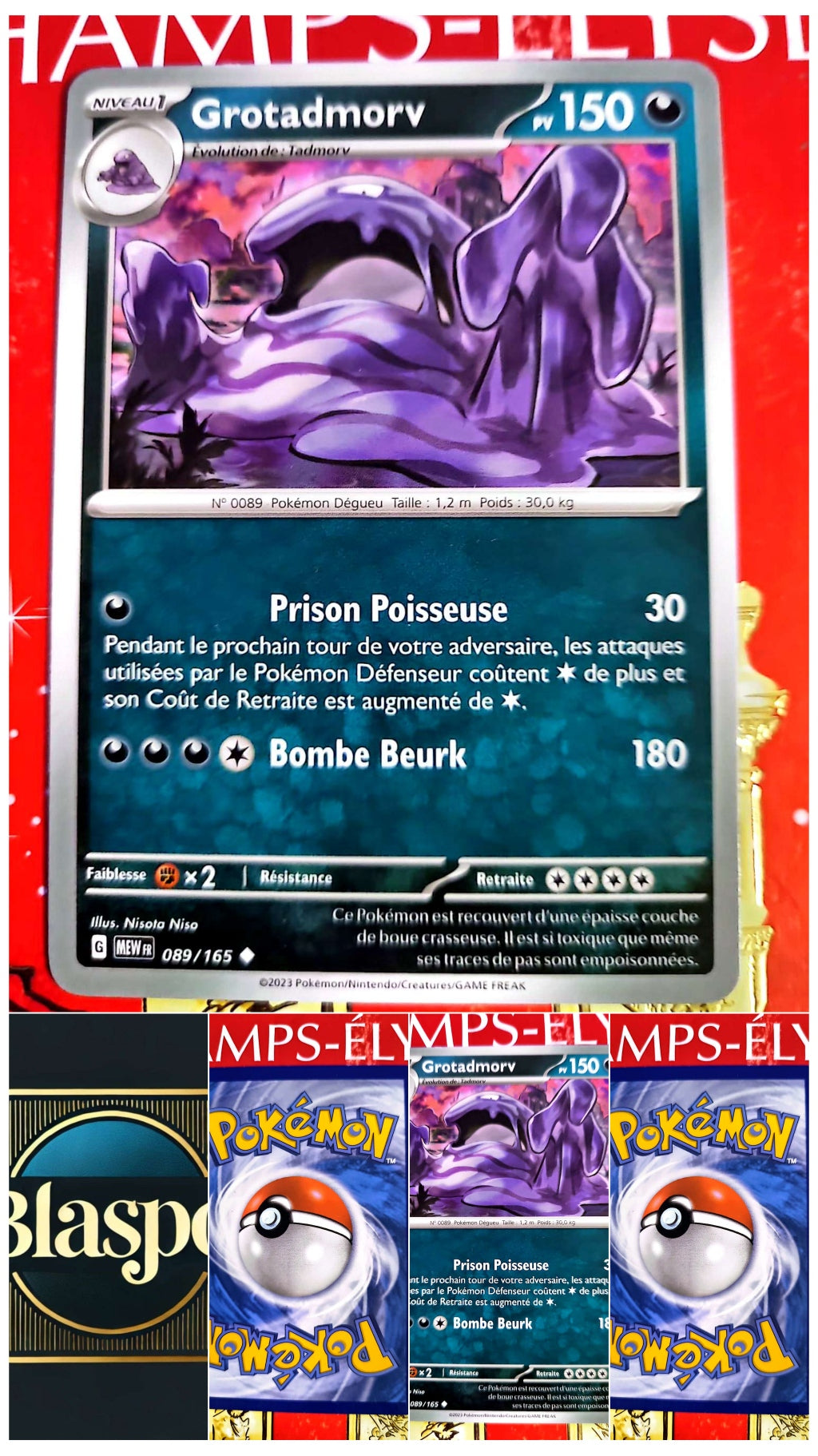Carte Pokémon Grotadmorv PV150 | Carte originale | Pokémon TCG carte pokemon