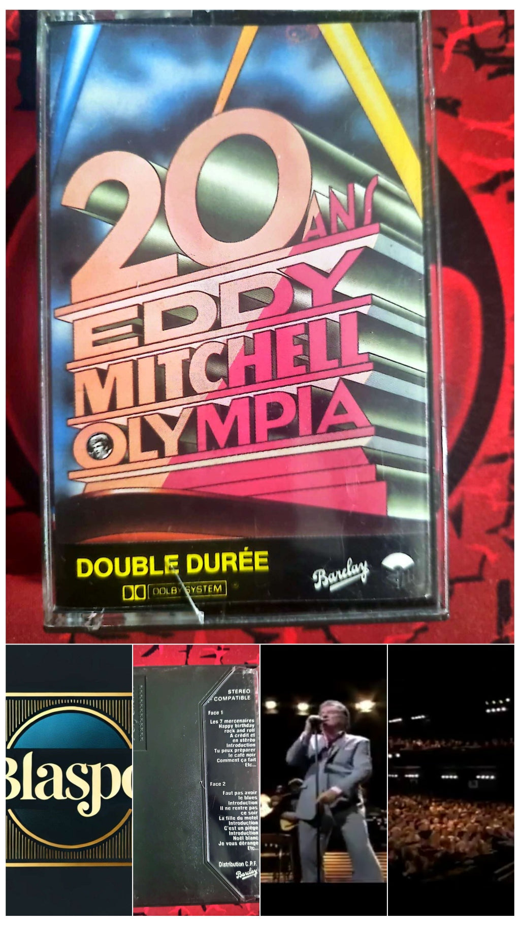 Cassette Audio Eddy Mitchell – 20 ans à l’Olympia – Live – Double Durée cassette audio