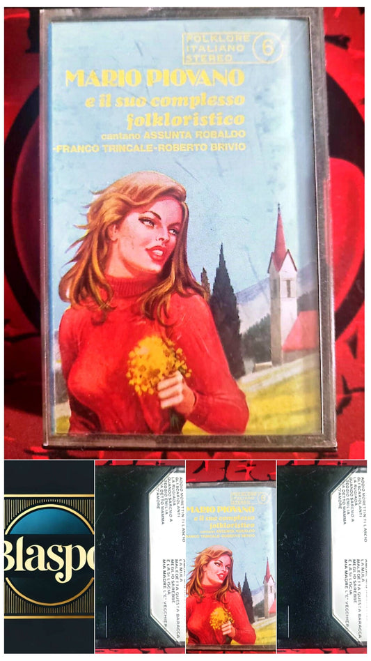 Cassette Audio Mario Piovano e il suo complesso folkloristico – Folklore Italien – Vintage – Occasion cassette audio