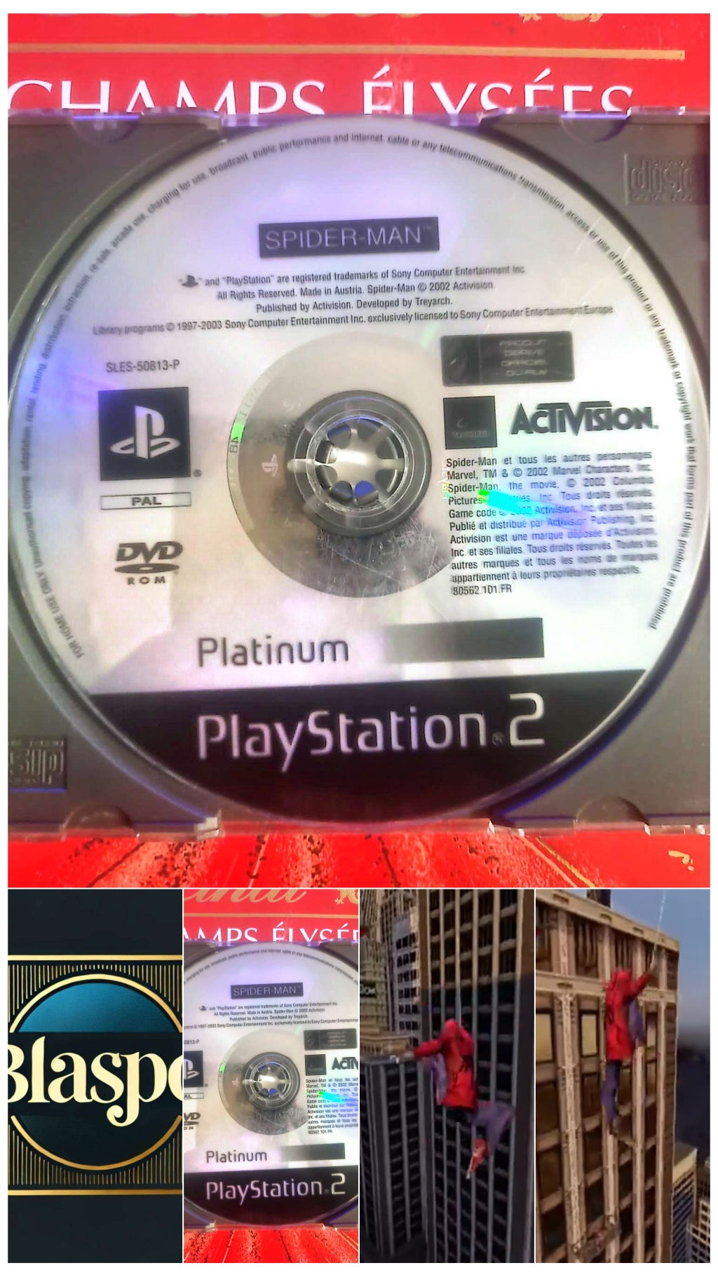 Spider-Man – Jeu PS2 – CD seul – Sans boîtier – Version Platinum PAL jeu ps2