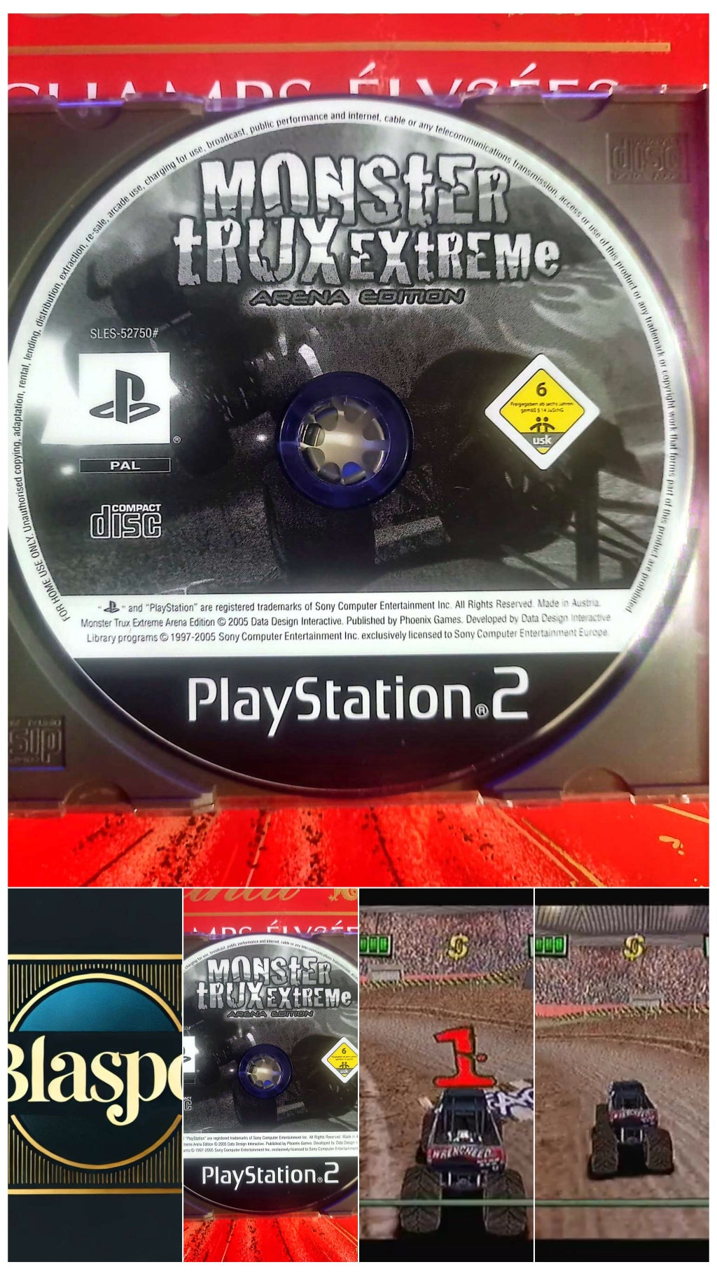 Monster Trux Extreme Arena Edition – Jeu PS2 – CD seul – Sans boîtier – Version PAL jeu ps2