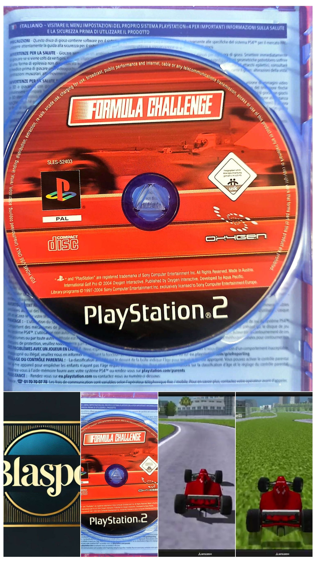Formula Challenge – PS2 – CD seul sans boîtier – Course automobile jeu ps2