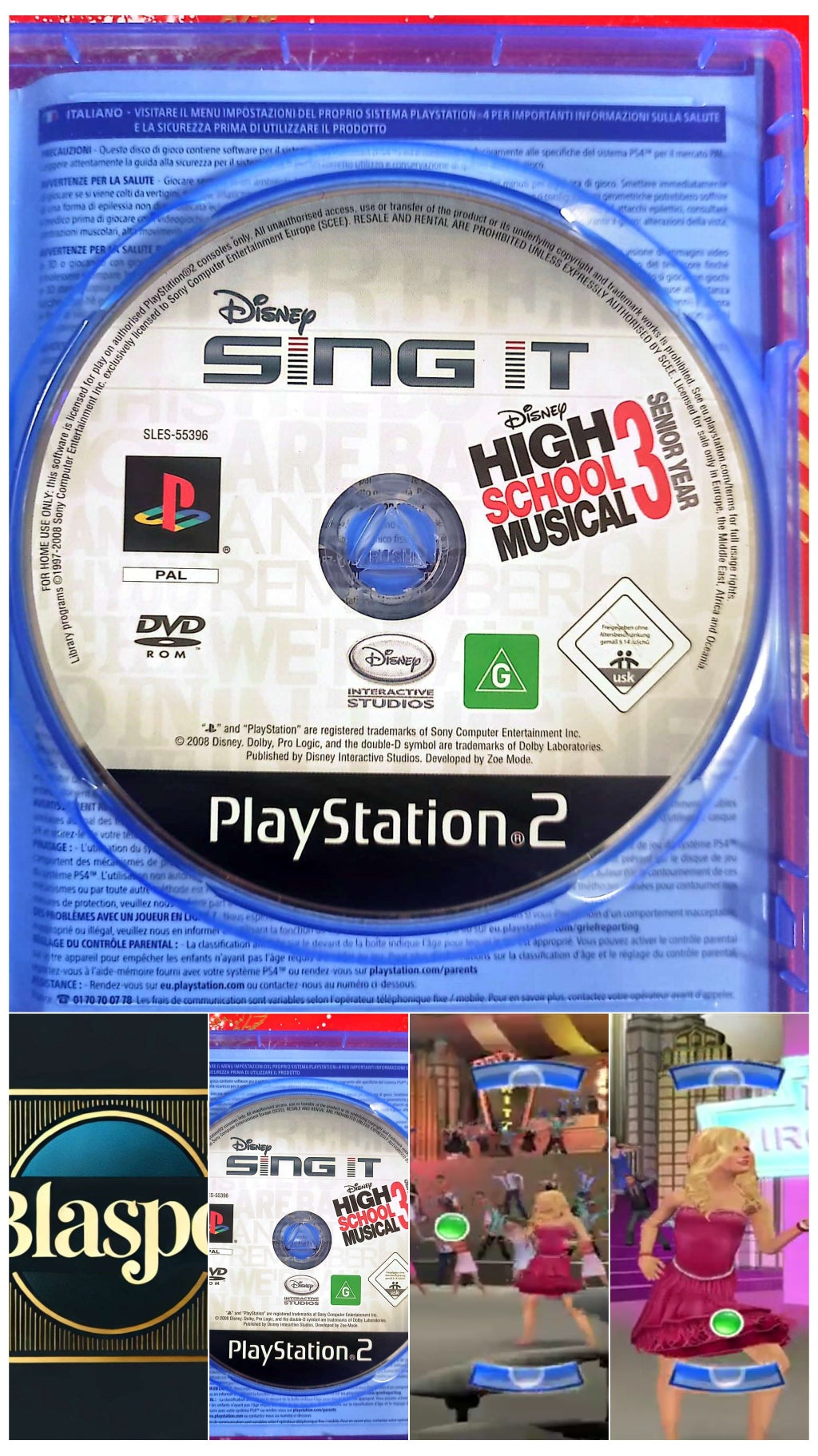 Disney Sing It High School Musical 3 – PS2 – CD seul sans boîtier – Karaoké jeu ps2
