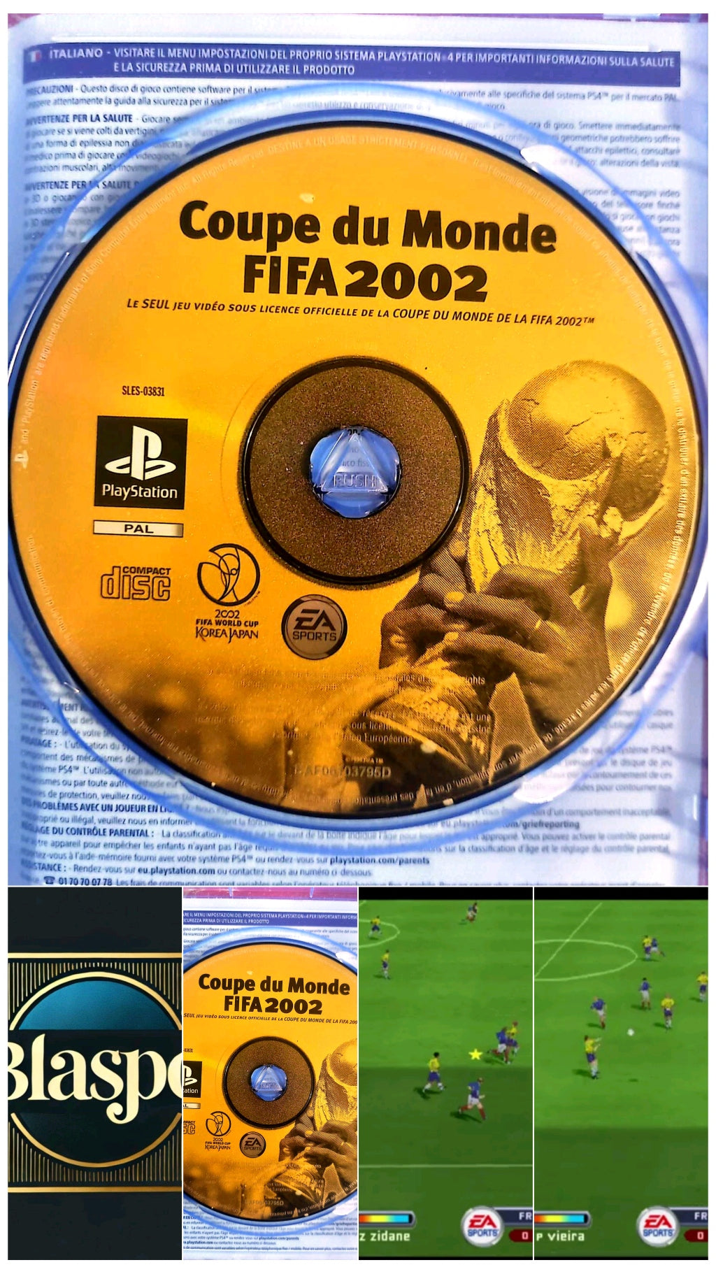 Coupe du Monde FIFA 2002 – PlayStation – CD seul sans boîtier – Football jeu playstation