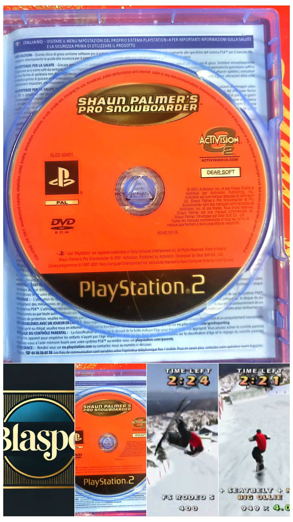 Shaun Palmer’s Pro Snowboarder – PS2 – CD seul sans boîtier – Snowboard jeu ps2