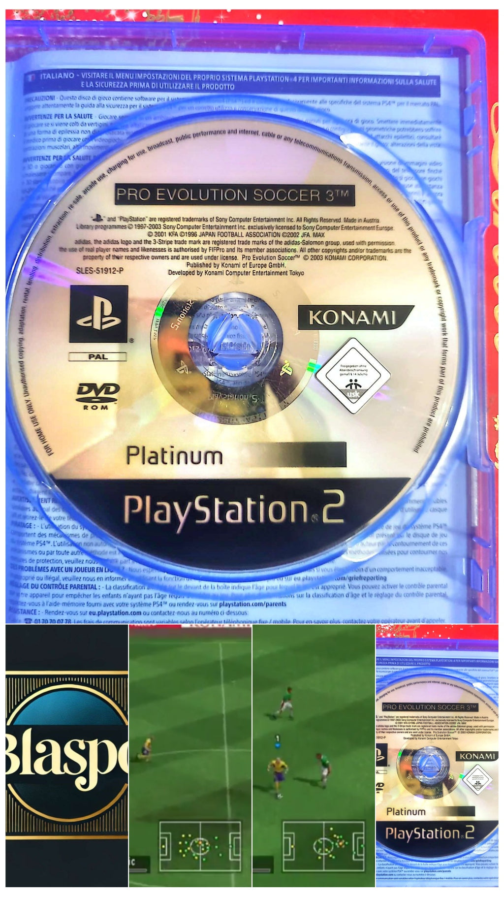 Pro Evolution Soccer 3 – PS2 – CD seul sans boîtier – Jeu de football jeu ps2