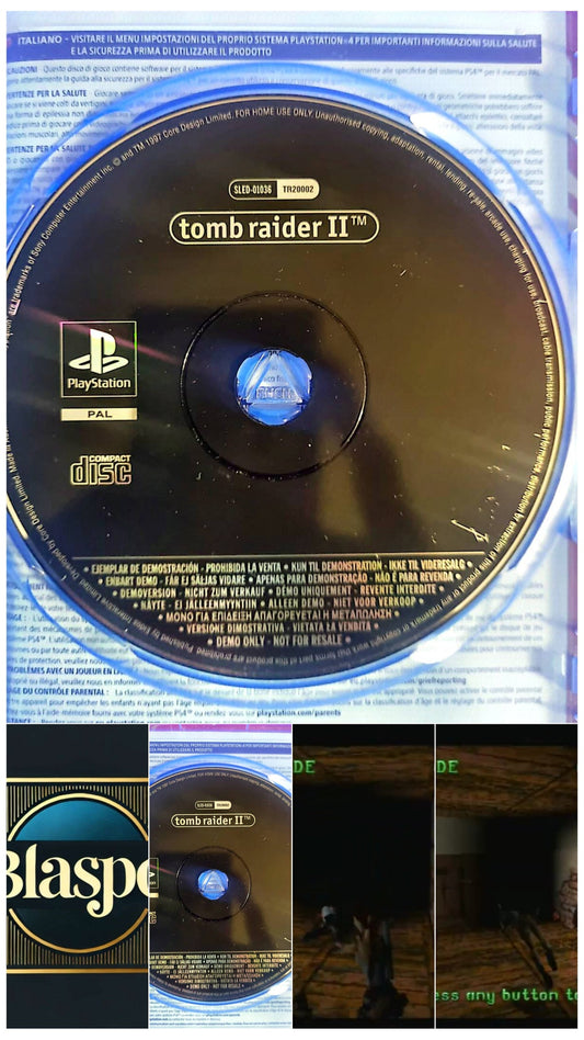 Tomb Raider II – PlayStation – CD démo seul sans boîtier – Action Aventure jeu playstation