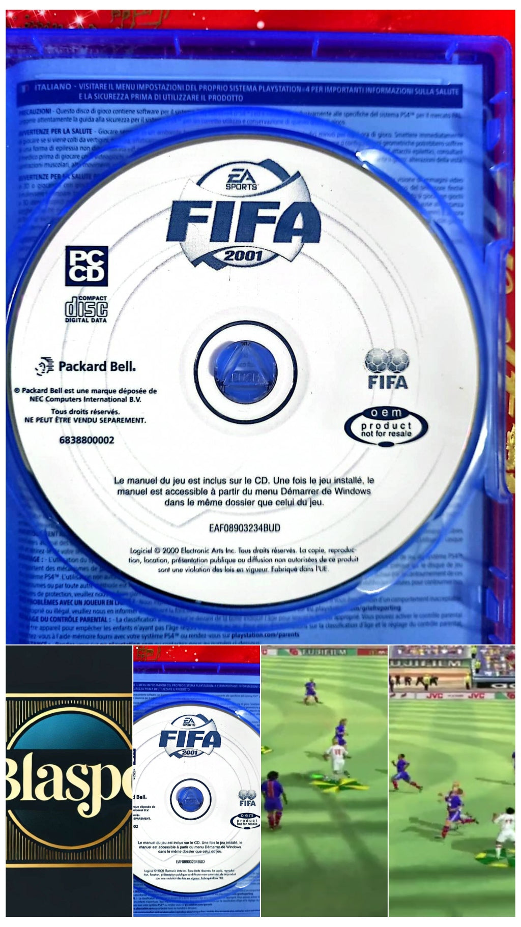 FIFA 2001 – PC – CD seul sans boîtier – Jeu de football jeu pc