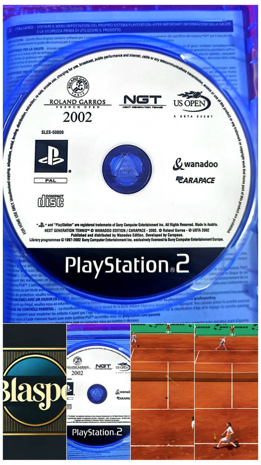 Next Generation Tennis Roland Garros 2002 – PS2 – CD seul sans boîtier – Jeu de tennis jeu ps2