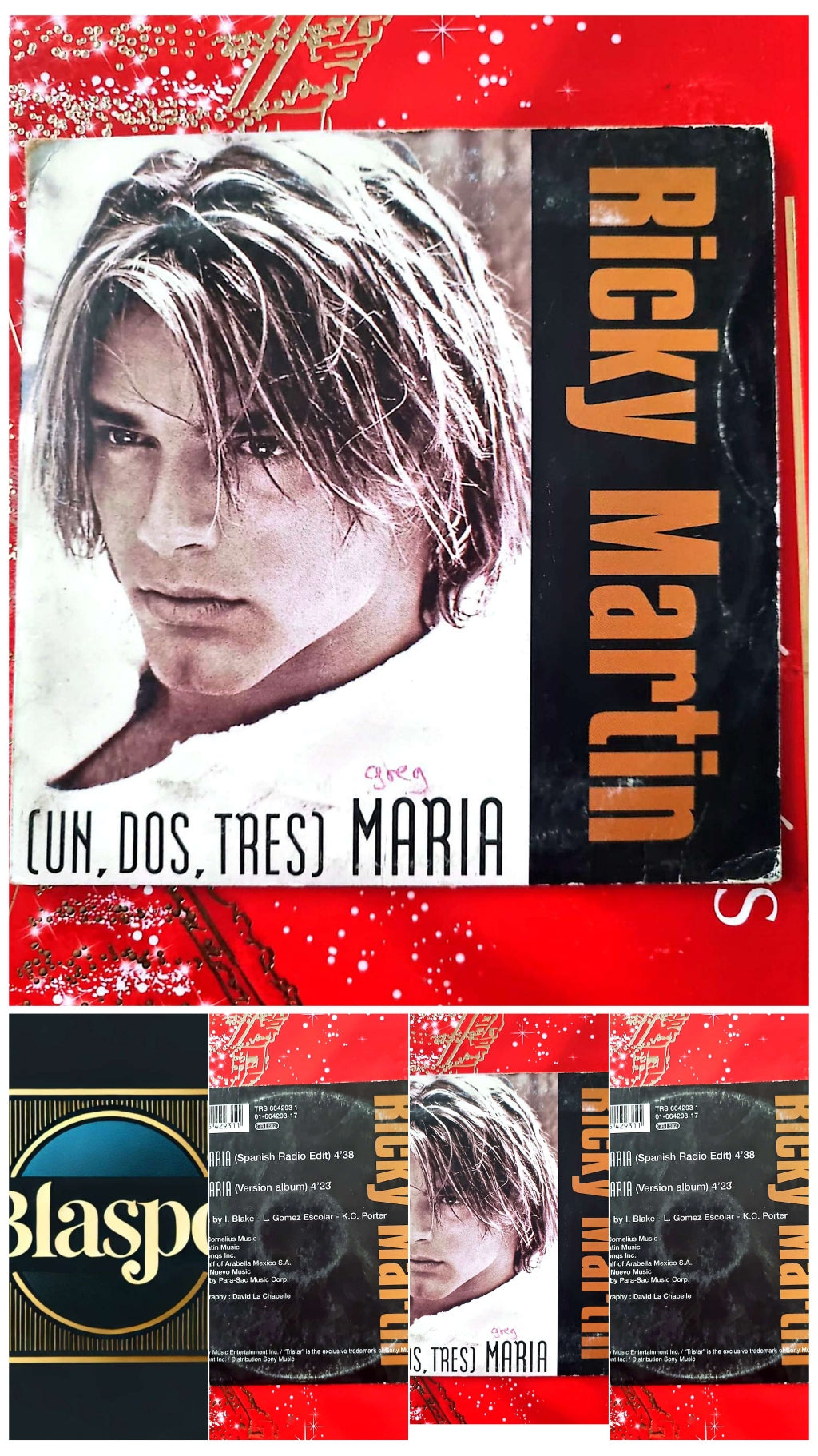 Ricky Martin – Maria – CD Single – Cun, Dos, Tres cd single