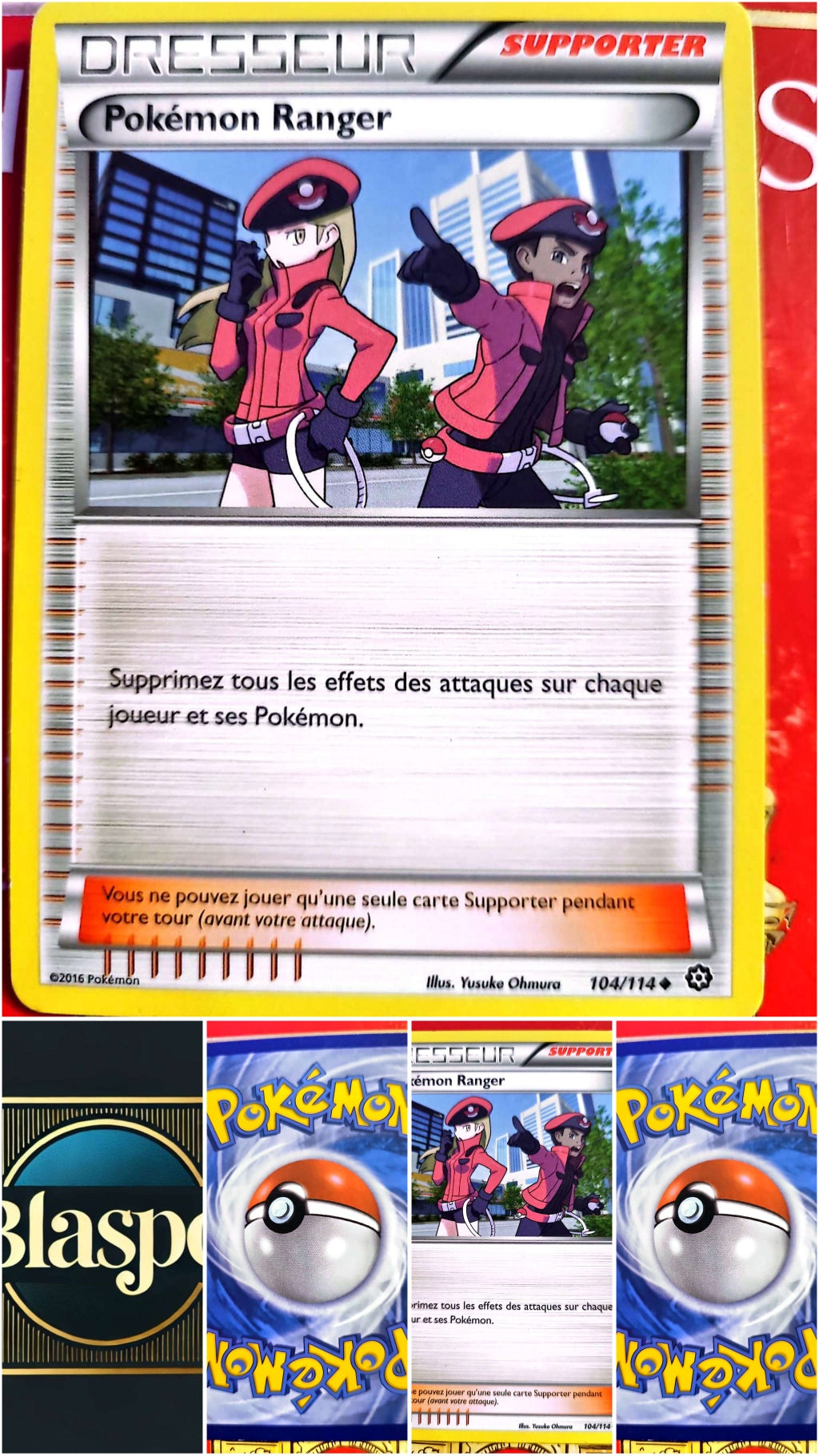 Carte Dresseur Pokémon Pokémon Ranger 104/114 – XY – Carte Officielle Française carte pokemon