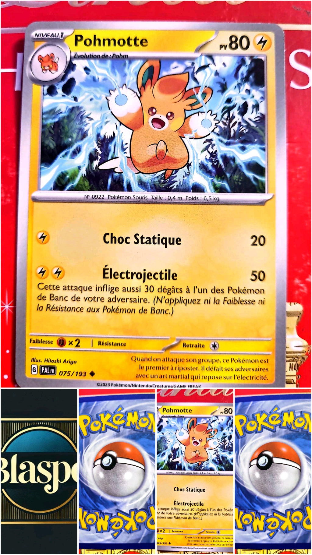 Carte Pokémon Pohmotte 075/193 – Écarlate et Violet – Carte Officielle Française carte pokemon