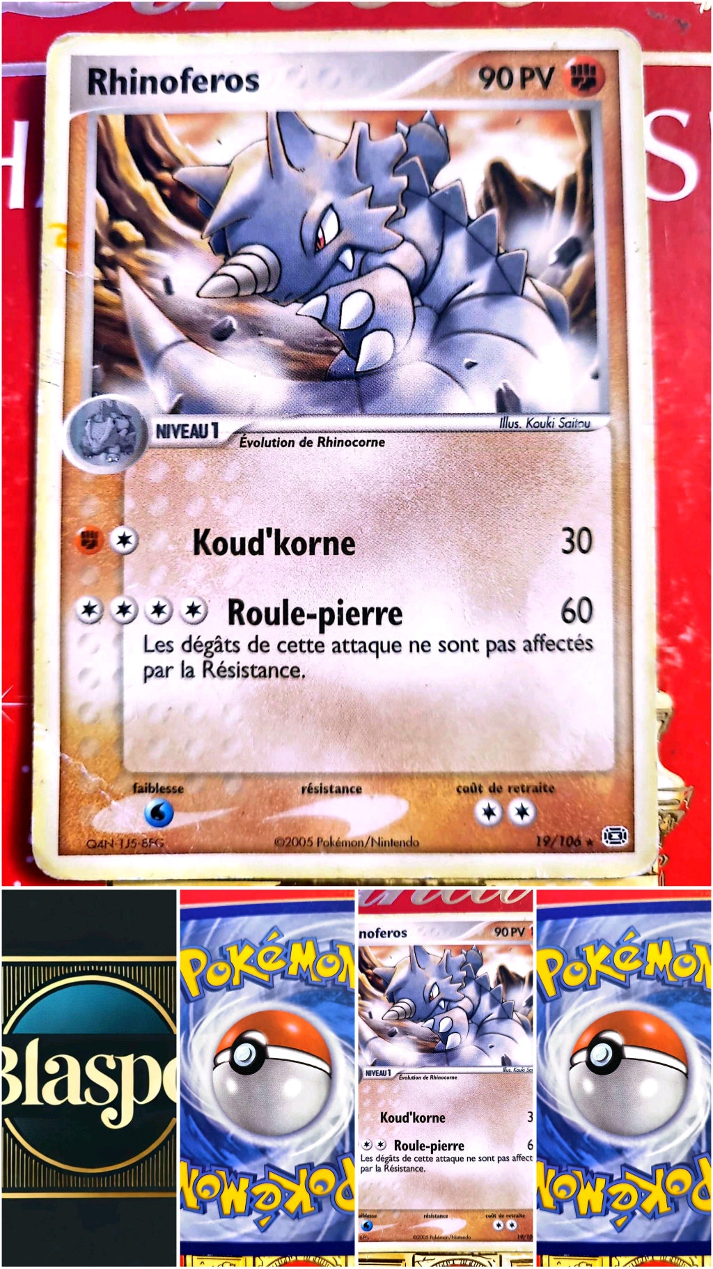 Carte Pokémon Rhinoféros 19/100 – Série EX – Carte Officielle Française carte pokemon