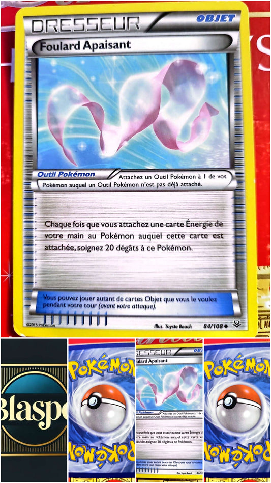 Carte Dresseur Pokémon Foulard Apaisant 84/108 – XY – Carte Officielle Française carte pokemon