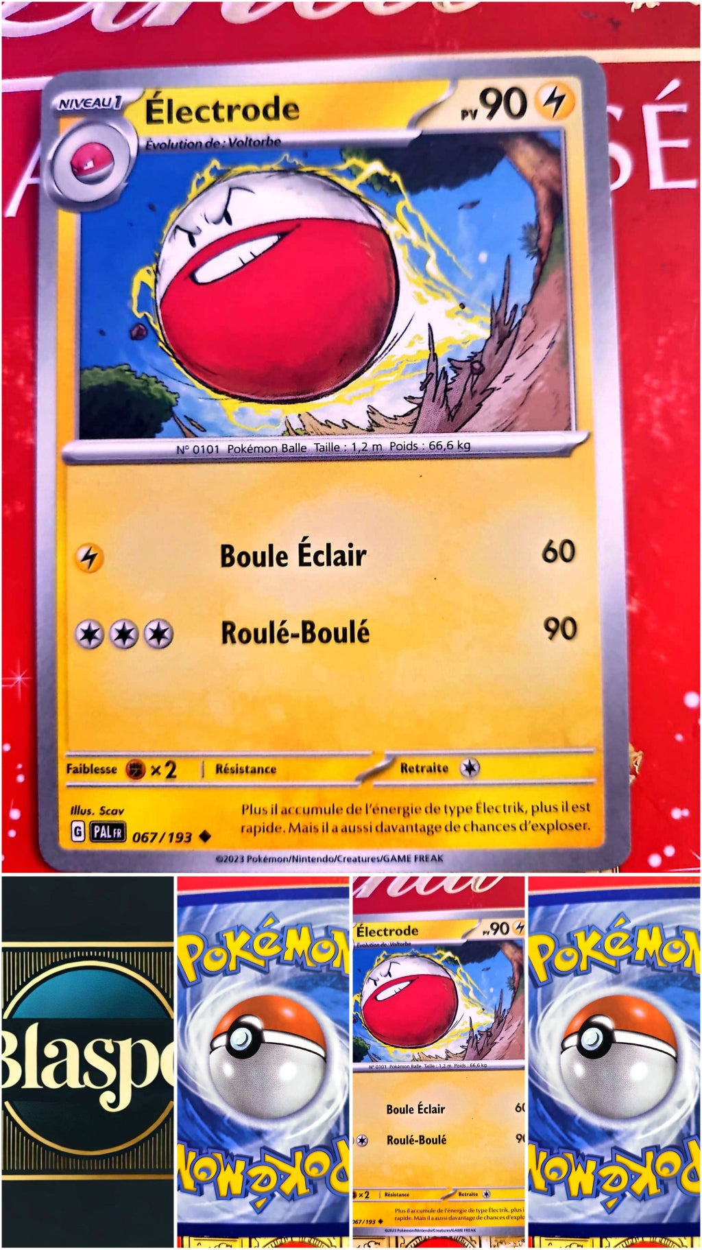 Carte Pokémon Électrode 067/193 – Écarlate et Violet – Carte Officielle Française carte pokemon