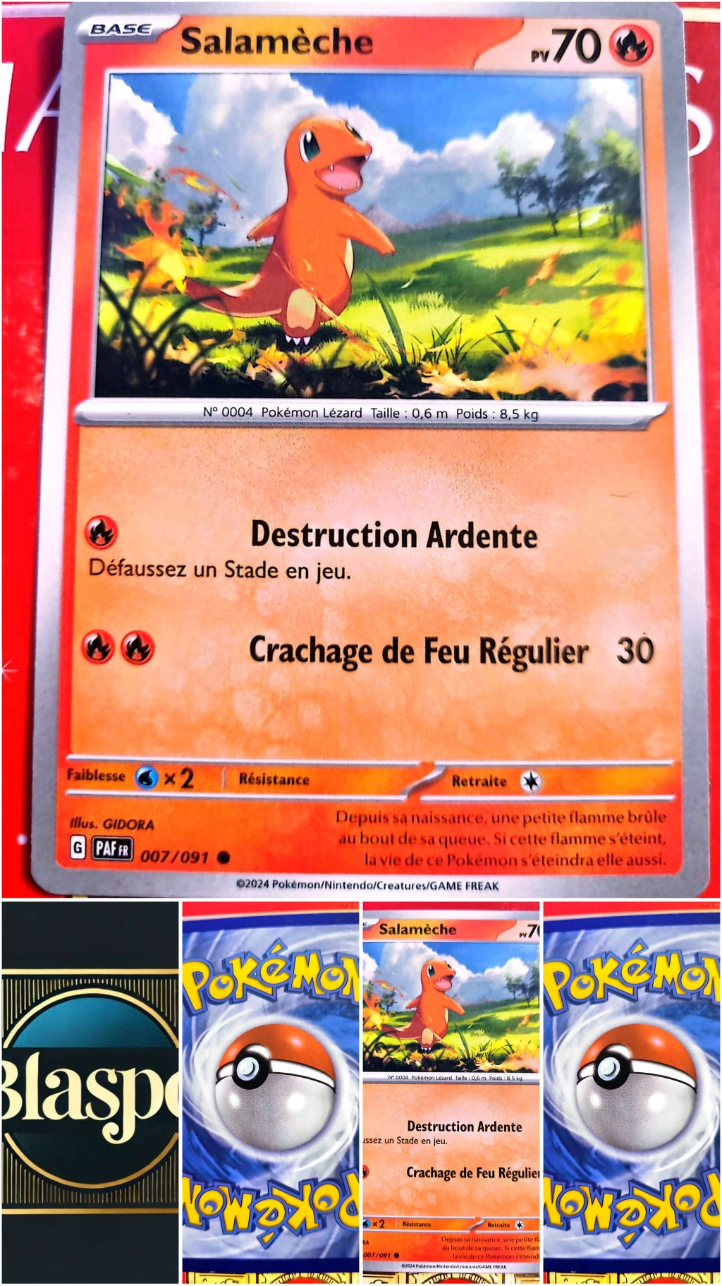 Carte Pokémon Salamèche 007/091 – Écarlate et Violet – Carte Officielle Française carte pokemon