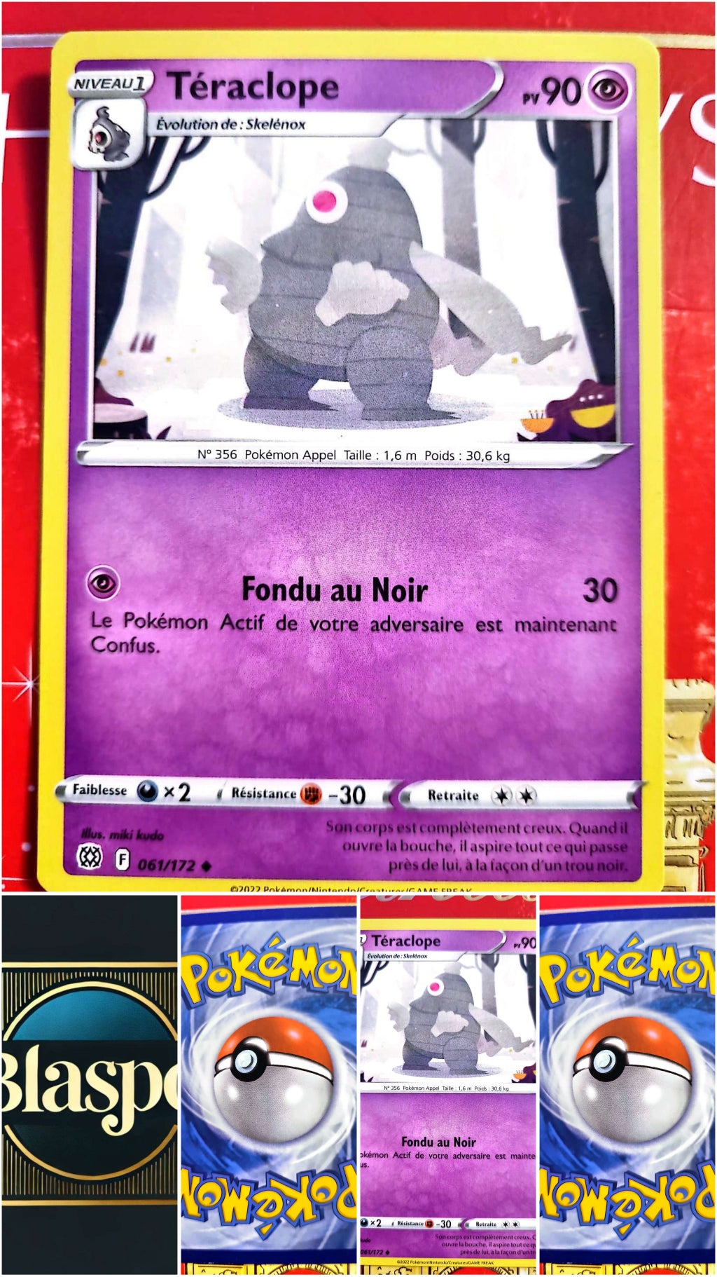 Carte Pokémon Téraclope 061/172 – Épée et Bouclier – Carte Officielle Française carte pokemon