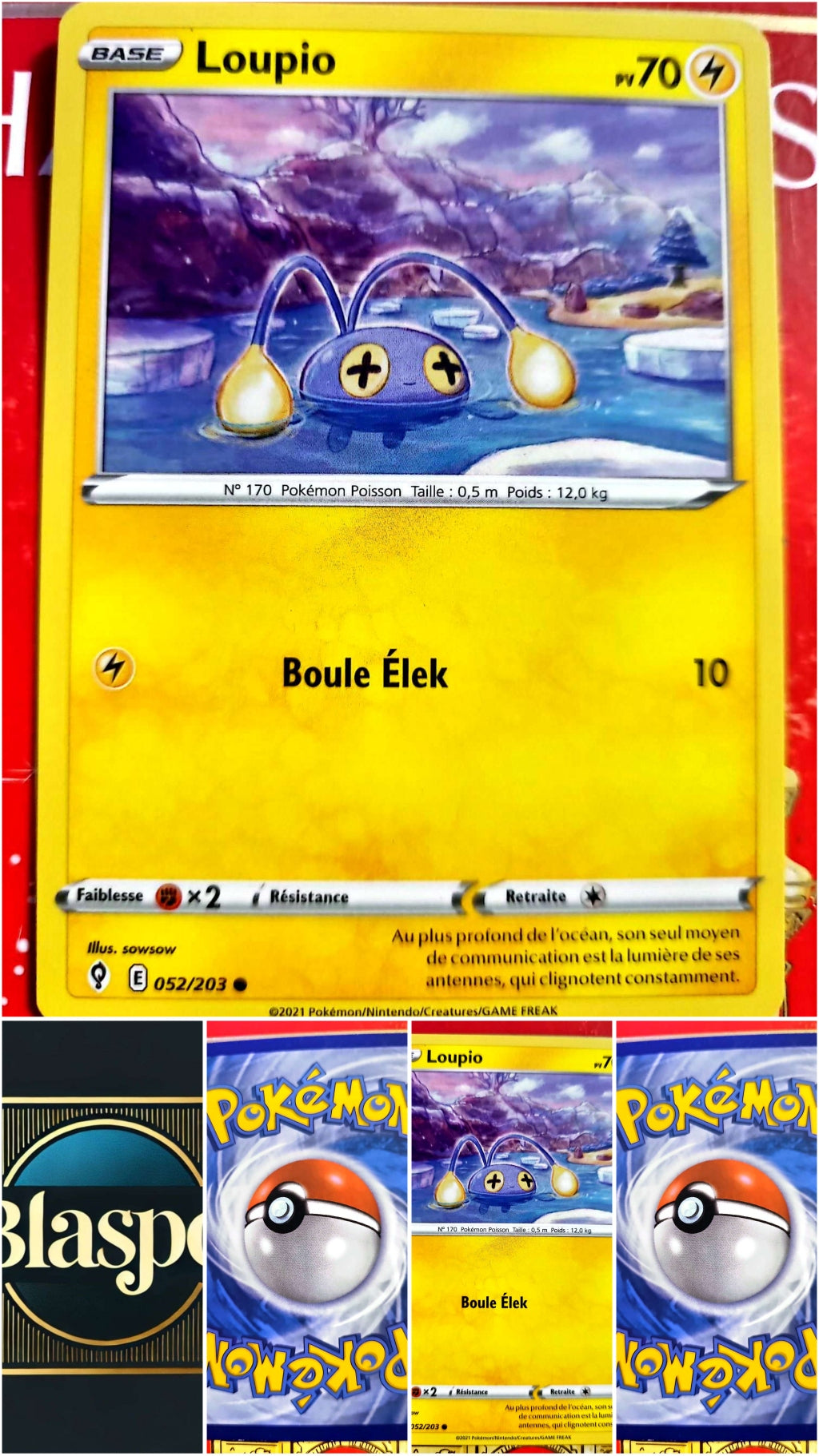 Carte Pokémon Loupio 052/203 – Épée et Bouclier – Carte Officielle Française carte pokemon
