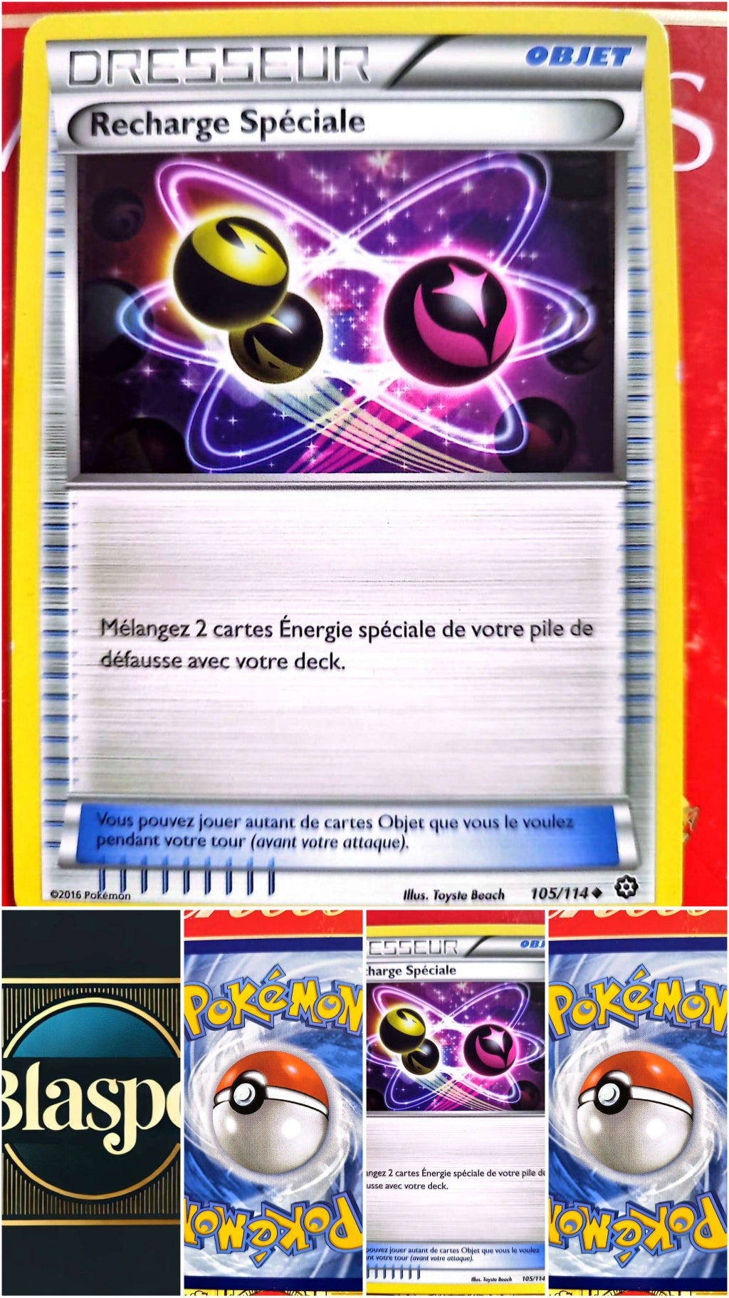 Carte Dresseur Pokémon Recharge Spéciale 105/114 – XY – Carte Officielle carte pokemon