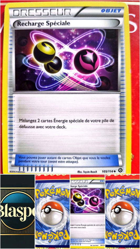 Carte Dresseur Pokémon Recharge Spéciale 105/114 – XY – Carte Officielle carte pokemon