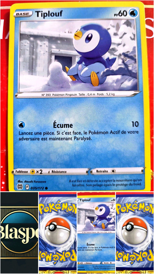 Carte Pokémon Tiplouf 035/172 – Épée et Bouclier – Carte Officielle Française carte pokemon