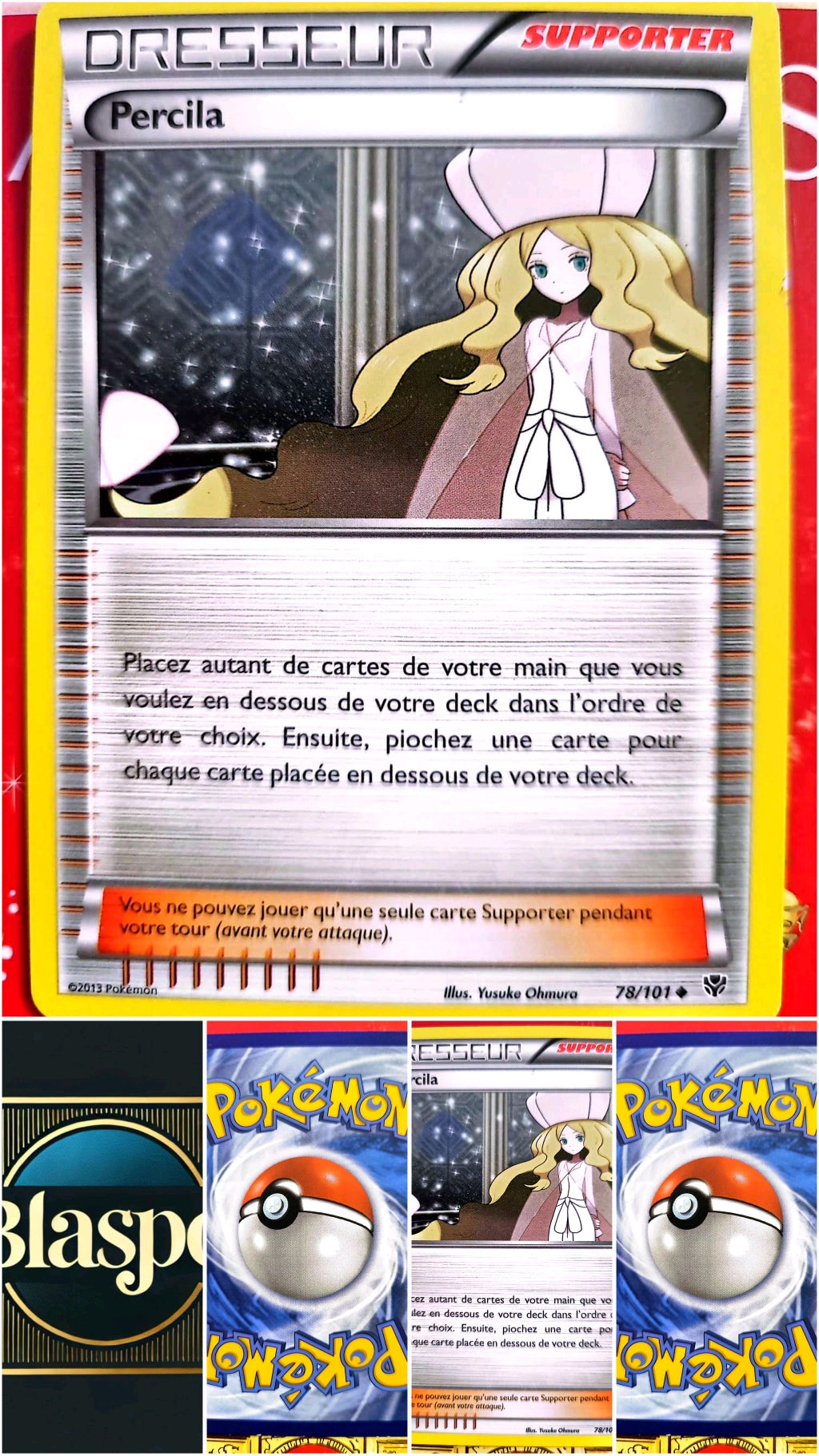 Carte Dresseur Pokémon Percila 78/101 – Noir & Blanc – Carte Officielle carte pokemon