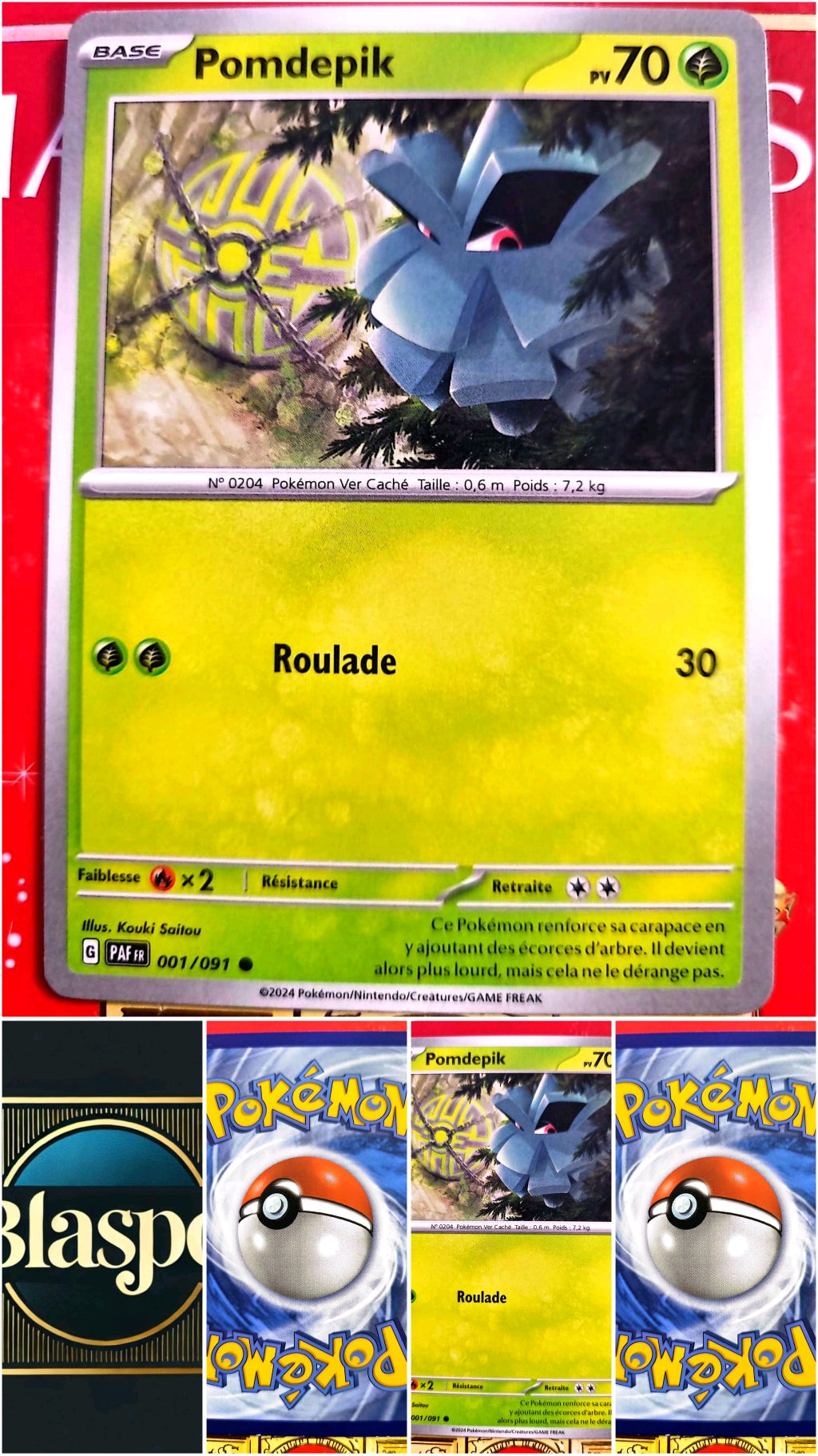 Carte Pokémon Pomdepik 001/091 – Écarlate et Violet – Carte Officielle carte pokemon