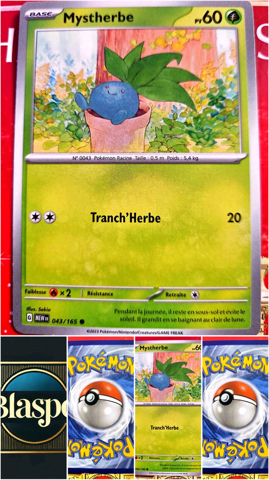 Carte Pokémon Mystherbe 043/165 – Écarlate et Violet – Carte Officielle carte pokemon