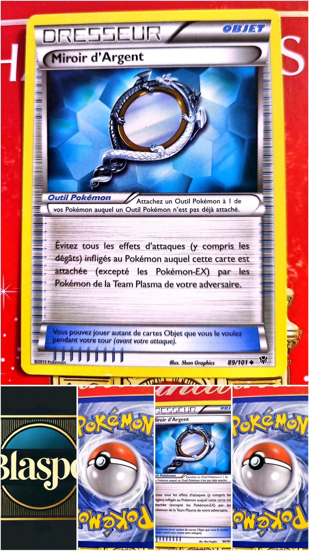Carte Dresseur Pokémon Miroir d’Argent 89/101 – Noir & Blanc – Carte Officielle carte pokemon