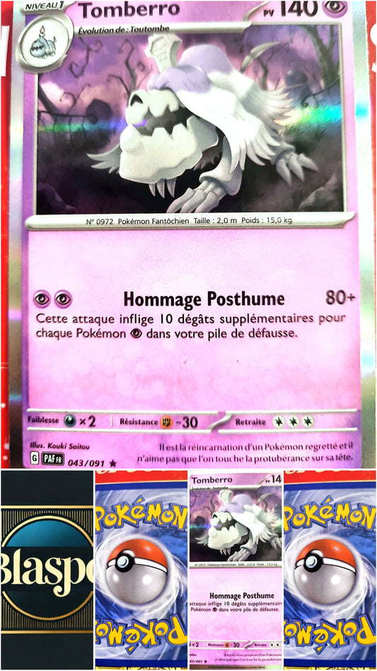 Carte Pokémon Tomberro 043/091 – Écarlate et Violet – Holo – Carte Officielle carte pokemon