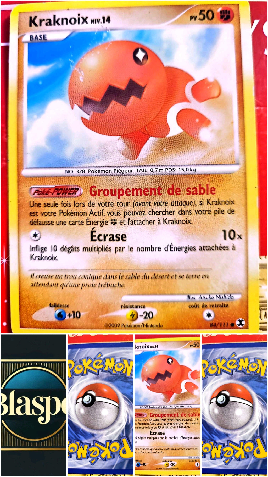 Carte Pokémon Kraknoix 84/111 – Platine – Carte Officielle carte pokemon