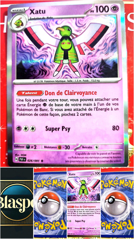 Carte Pokémon Xatu 026/091 – Écarlate et Violet – Holo – Carte Officielle carte pokemon