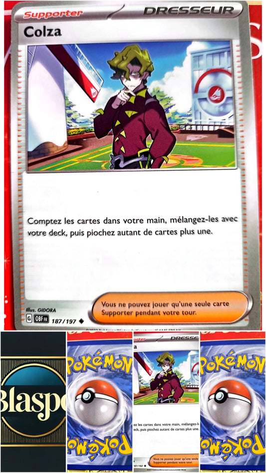 Carte Dresseur Pokémon Colza 187/197 – Écarlate et Violet – Carte Officielle carte pokemon