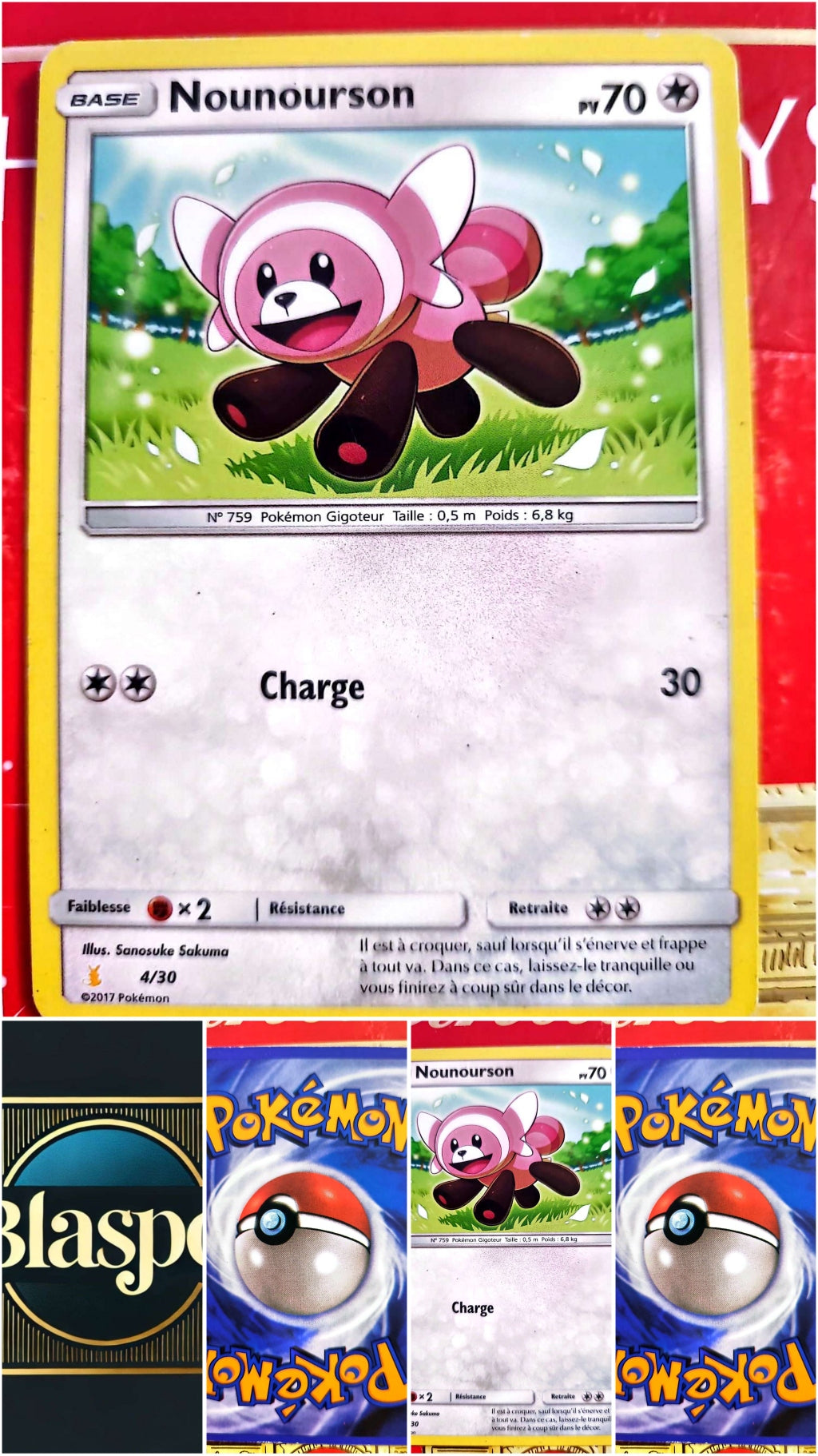 Carte Pokémon Nounourson 4/30 – Promo – Carte Officielle carte pokemon