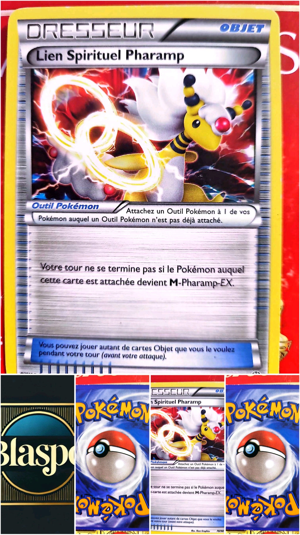 Carte Dresseur Pokémon Lien Spirituel Pharamp 70/98 – XY Origines Antiques carte pokemon