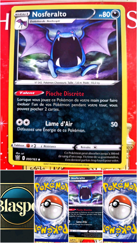 Carte Pokémon Nosferalto 090/163 – Soleil et Lune – Carte Officielle carte pokemon