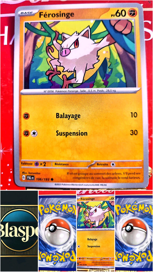 Carte Pokémon Férosinge 106/193 – Écarlate et Violet – Carte Officielle carte pokemon