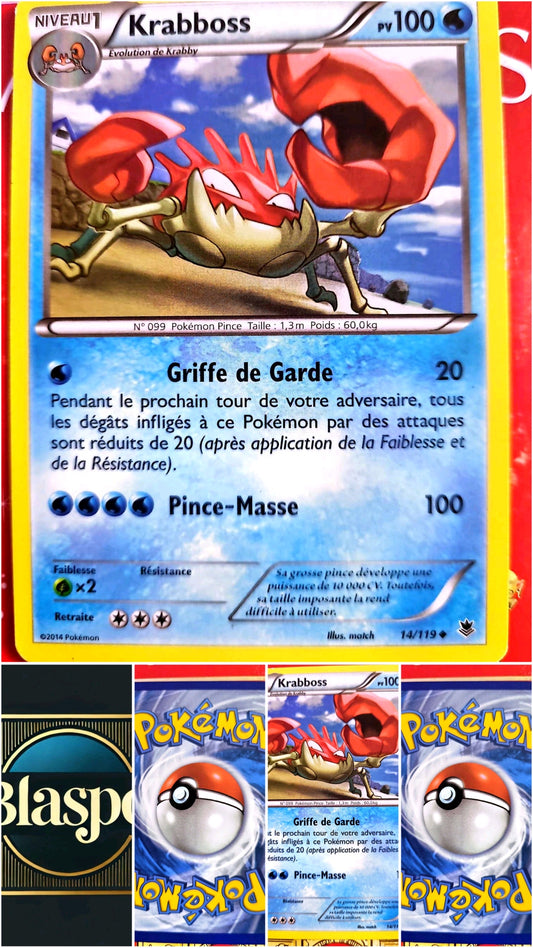 Carte Pokémon Krabboss 14/119 – XY Vigueur Spectrale – Carte Officielle carte pokemon
