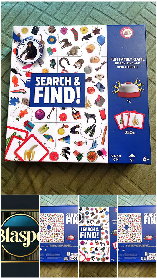 Jeu de société Search & Find! – Jeu d’observation familial – 250 cartes – 6+