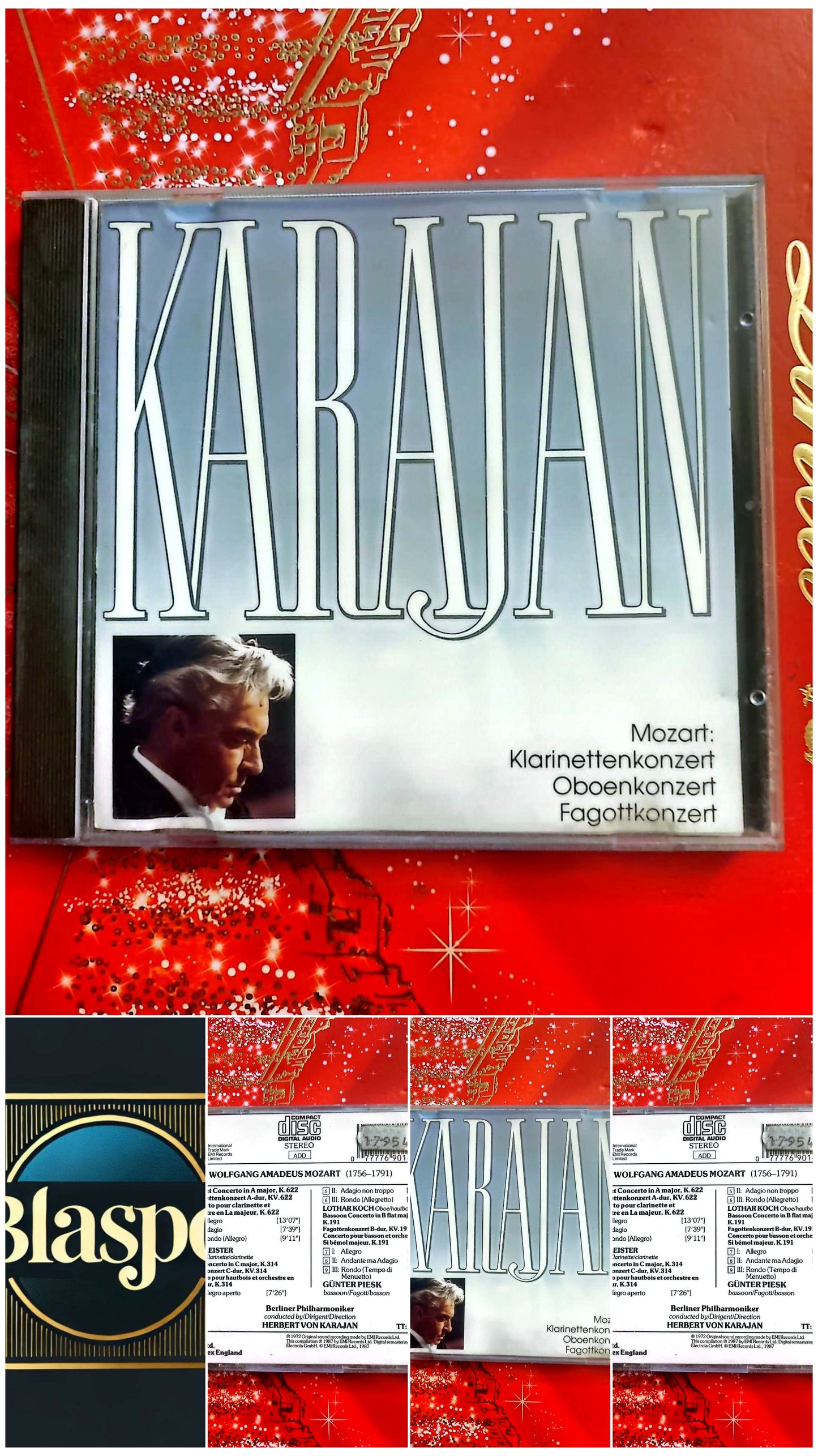 CD Mozart – Concertos pour clarinette hautbois basson – Karajan – Berliner Philharmoniker