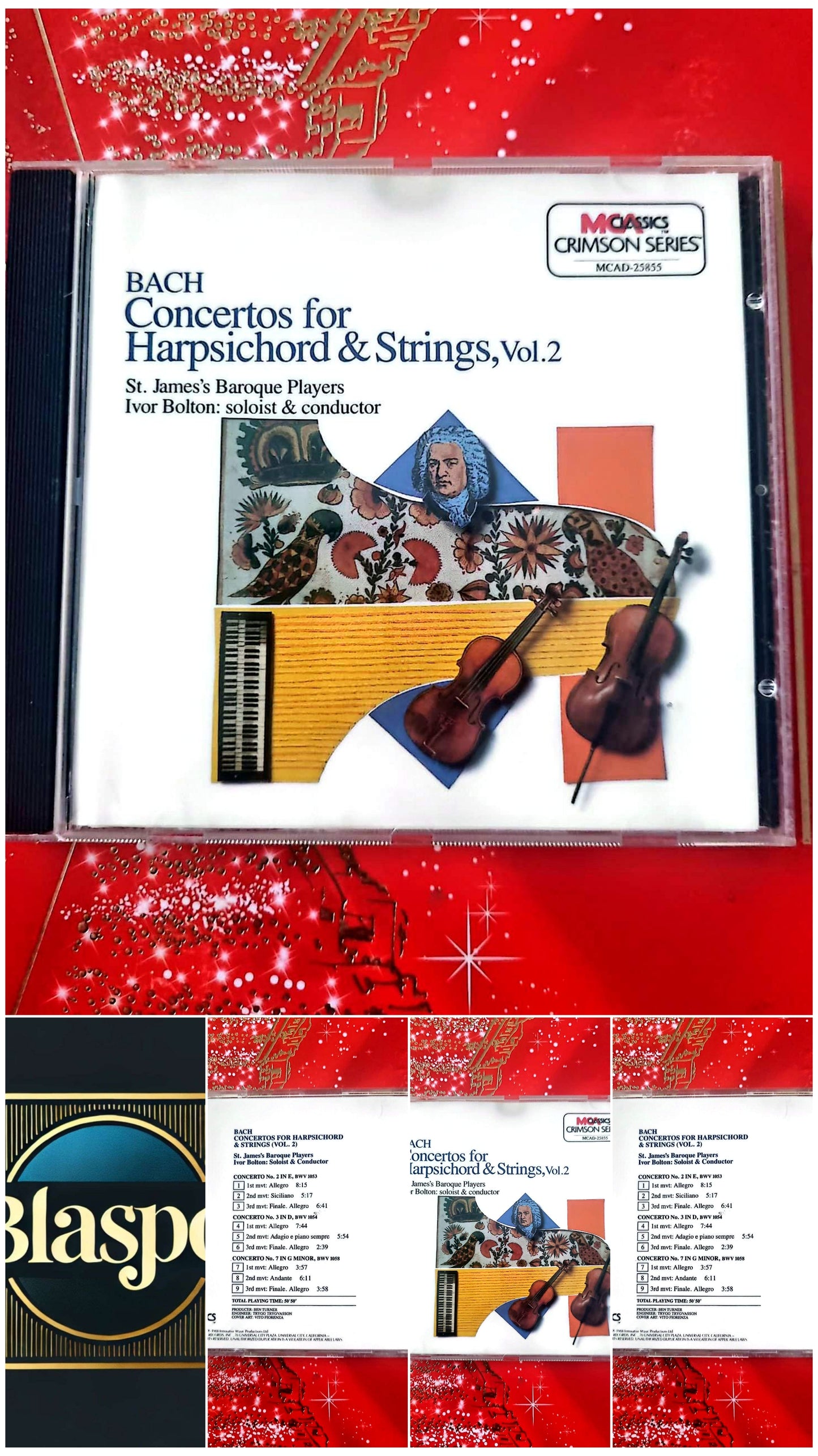 CD Bach – Concertos pour clavecin et cordes Vol. 2 – Ivor Bolton – St James’s Baroque Players
