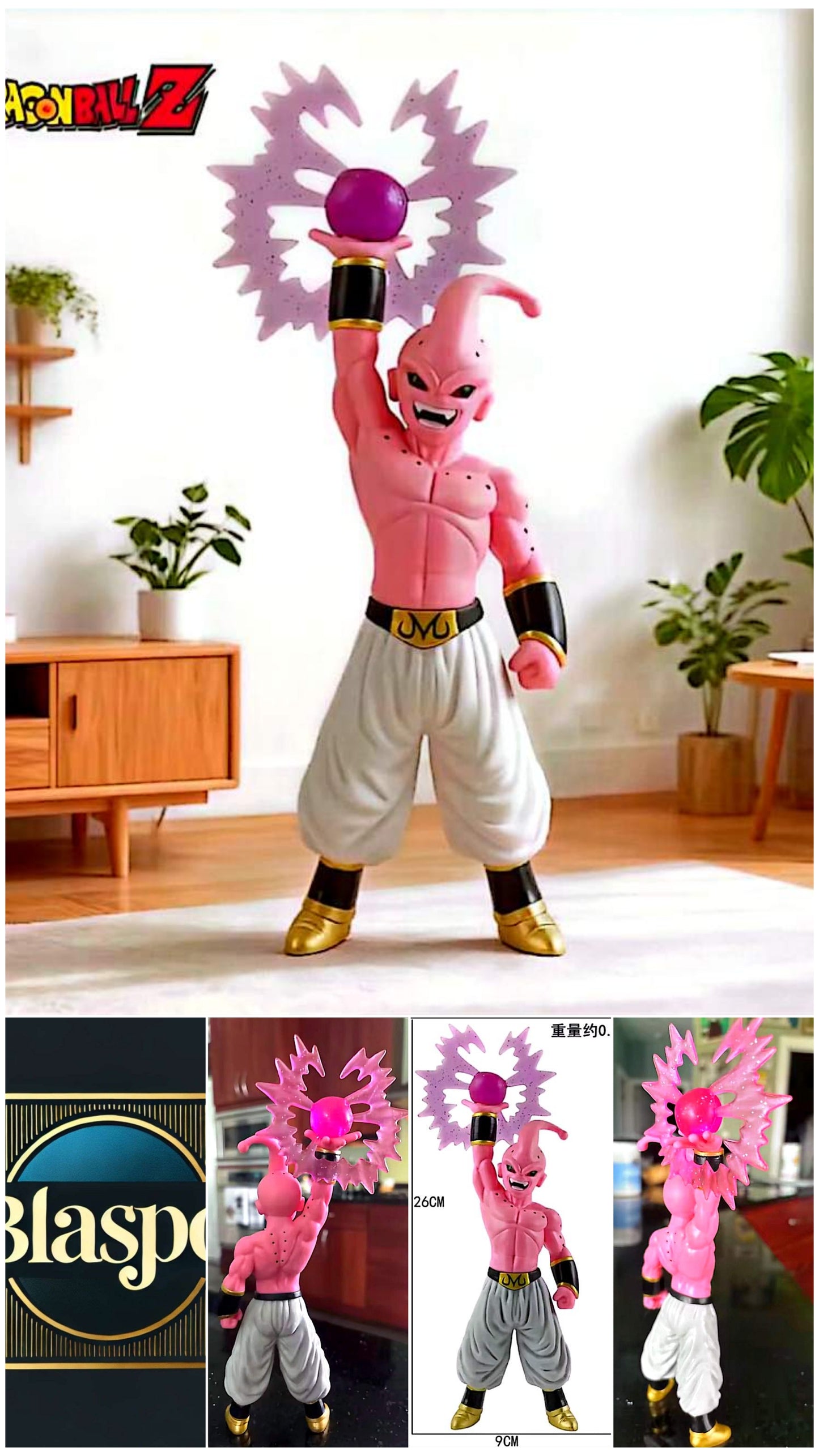 Figurine Dragon Ball Z Majin Buu – Statue 26 cm – Personnage Manga – Sans boîte