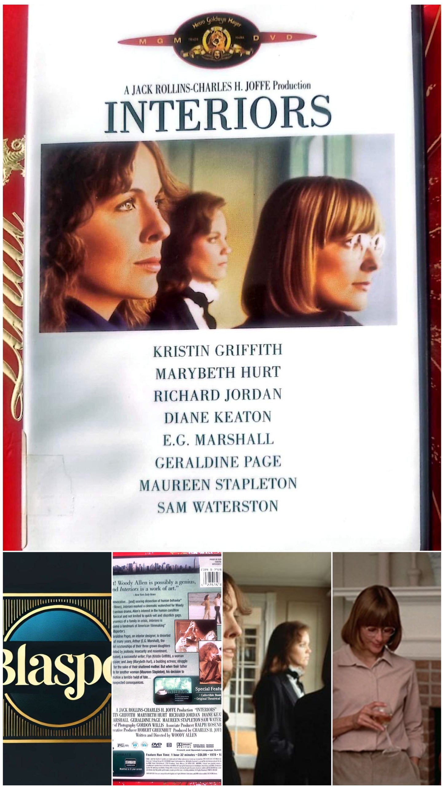 Interiors – Woody Allen – Diane Keaton, Kristin Griffith – DVD Drame MGM