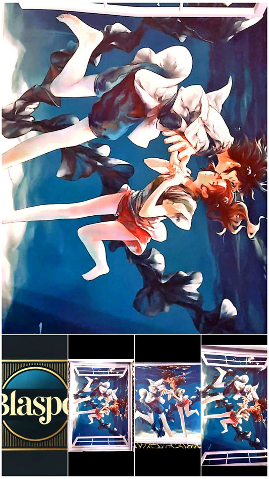 Sticker Mural Le Voyage de Chihiro – Chihiro & Haku Dragon – Manga Ghibli – 60 x 90 cm